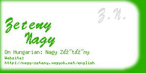 zeteny nagy business card